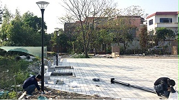 正翔照明又添顺德区官田小学LED庭院灯案例