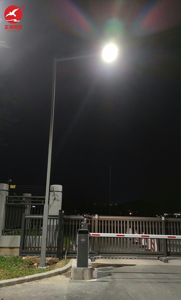 广州从化碧水新村市电单臂led路灯