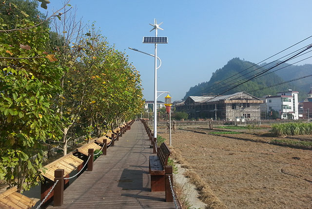 村庄太阳能风光互补路灯