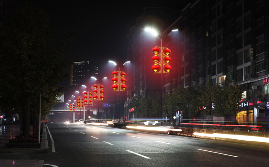 LED中国结路灯